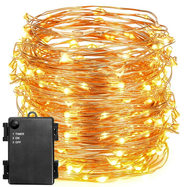 No Model LED String Light with 120 Individually Mounted LEDs Starry String Lights Warm White Color LEDs on a Flexible Copper Wire 20ft Inno Lightinc
